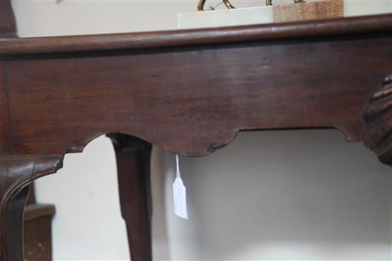 An Irish mahogany serving table, W.3ft 10in. D.2ft 11.5in. H.2ft 5.5in.
